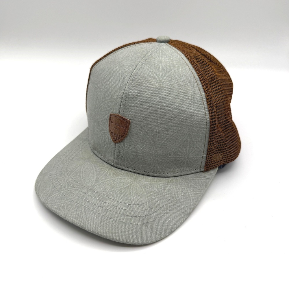 Kooringal‎ Trucker Hat Mens One Size Green Pattern Brown Mesh Snapback Logo